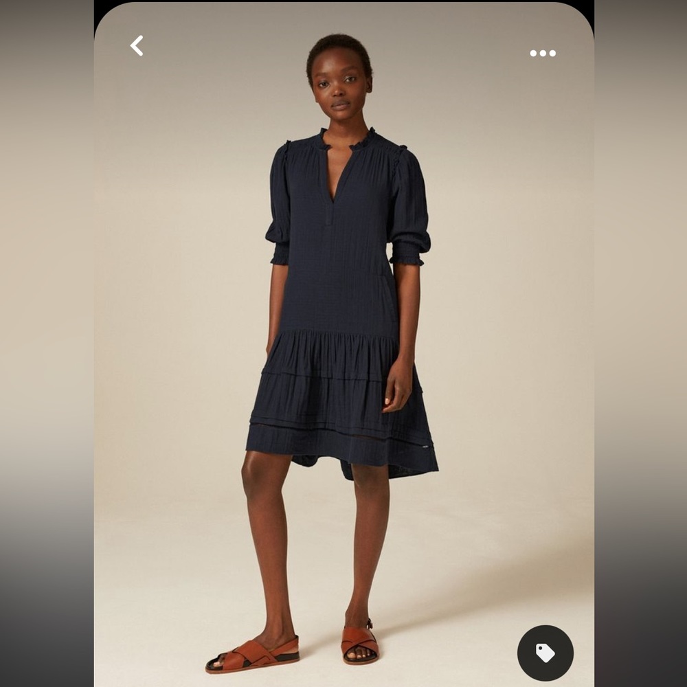 ME + EM black gauze ( cheesecloth) dress. Like New!